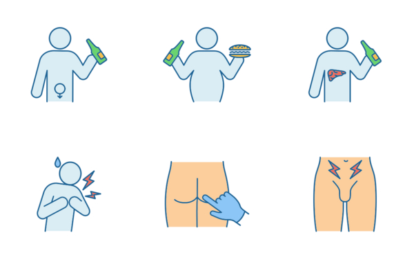 men health blue color filled