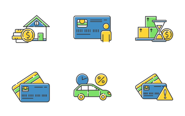 credit loan color filled