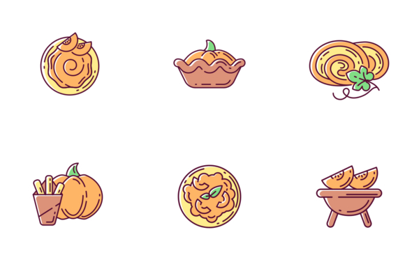 pumpkin recipes color filled