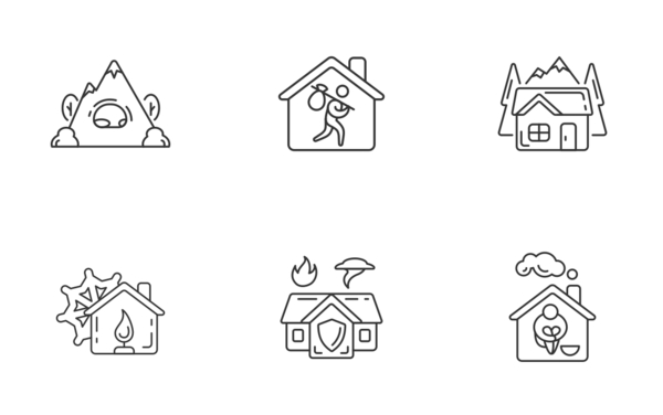 shelter types linear outline shelter types linear outline