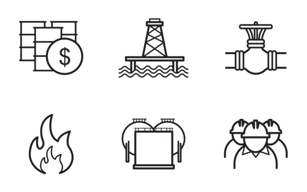 oil and gas industry linear outline