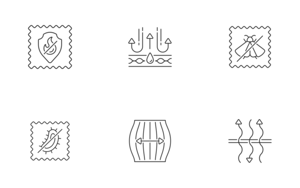 Fabric feature set linear outline