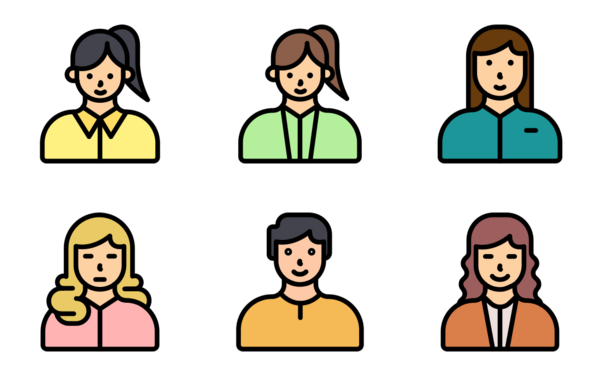 set of human avatars