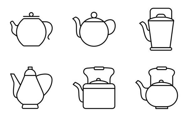 Set of vintage teapots