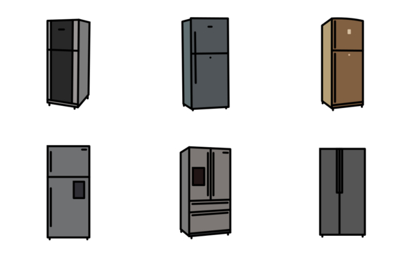 Various models of refrigerator