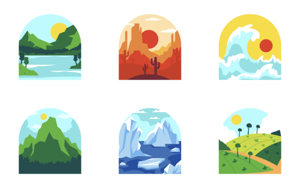 nature landscape sticker nature landscape sticker