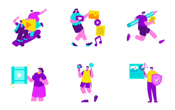 Regos content creator illustration Regos content creator illustration