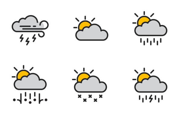 weather  colored outlined pixel perfect