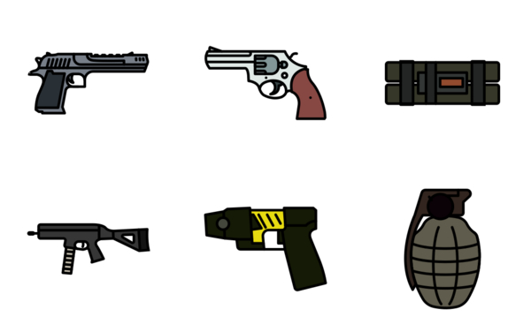 military weapons colour pack