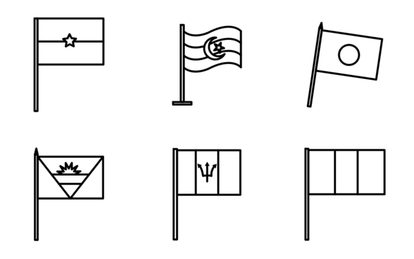 set of national flags