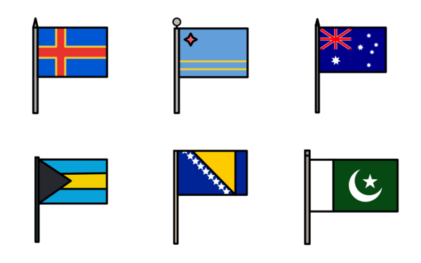set of national flags