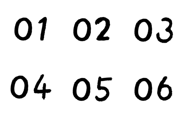 handwritten date month with number of days