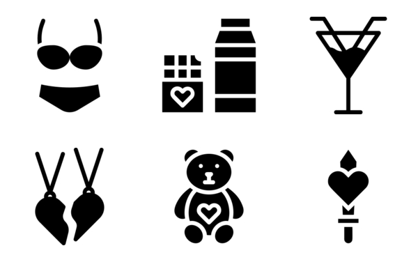 love valentines day glyph love valentines day glyph