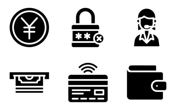 Payment and finance glyph