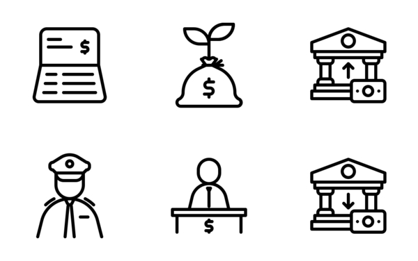 Banking lineart Banking lineart
