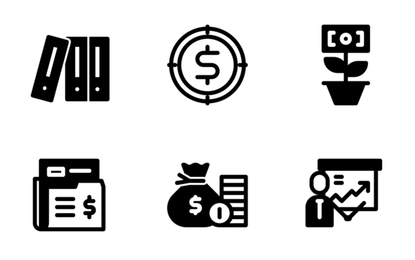 business finance glyph business finance glyph