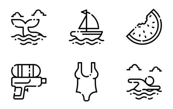 summer holiday lineart summer holiday lineart