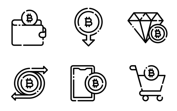 bitcoin cryptocurrency lineart