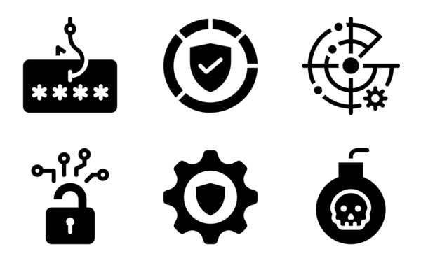 cyber security glyph