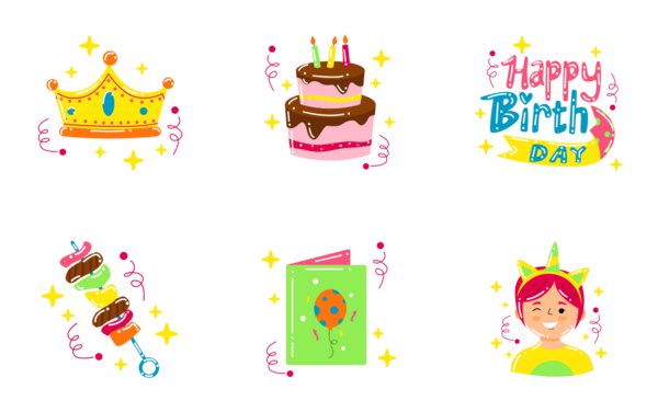 birthday party sticker birthday party sticker