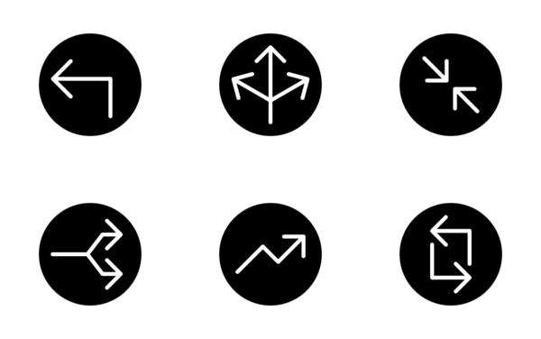 arrow  line badge glyph