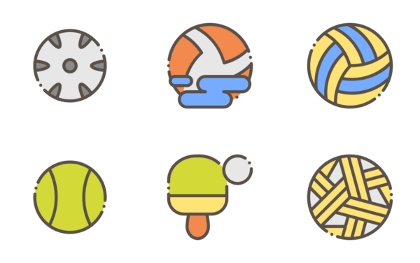 Sports balls  filled outline 64 px