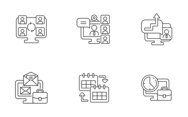 work monitoring linear outline