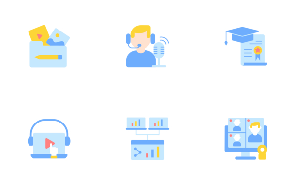 online education flat online education flat