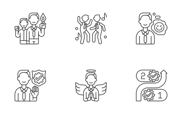 core values icons linear outline