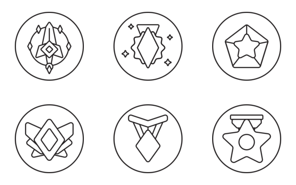 Unique badge gaming winner super power achievement