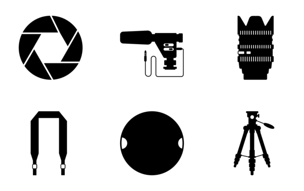 camera and photography  glyph