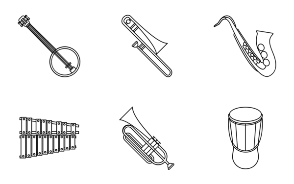 music instrument  outline