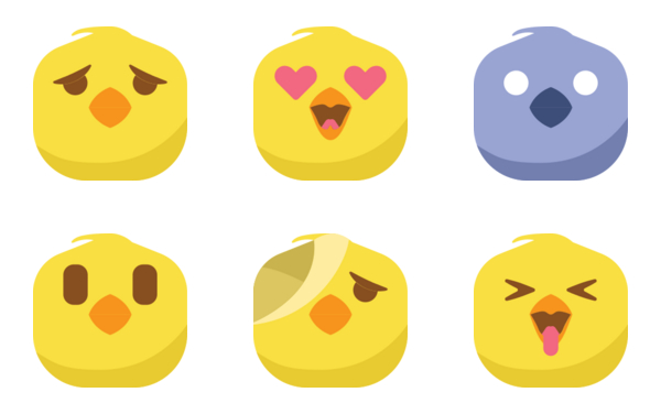 hana emojis chick edition