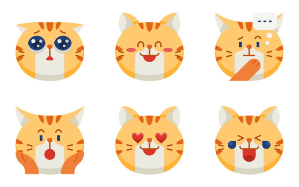 chubby cat emoticons