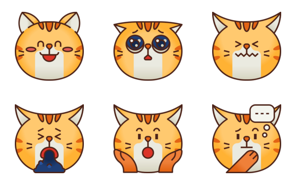 chubby cat emoticons