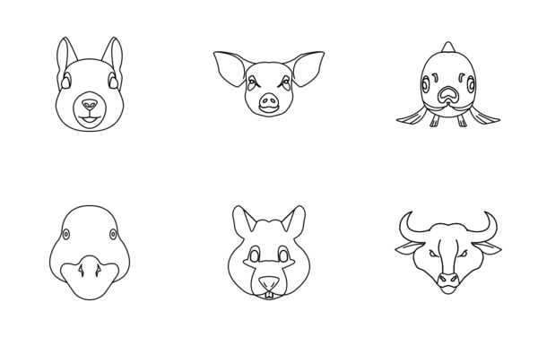 animal and pet  outline