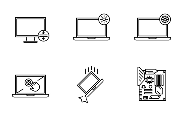 computer interface  outline