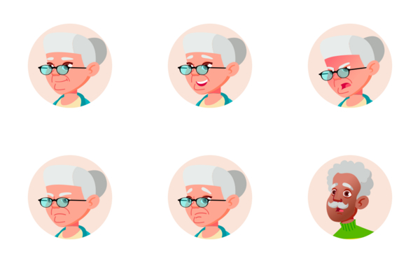 old people face avatar