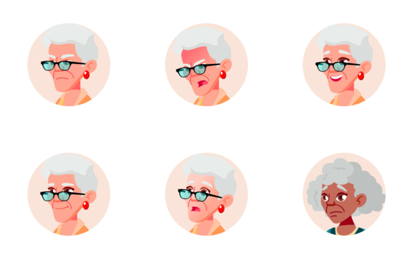 old people face avatar