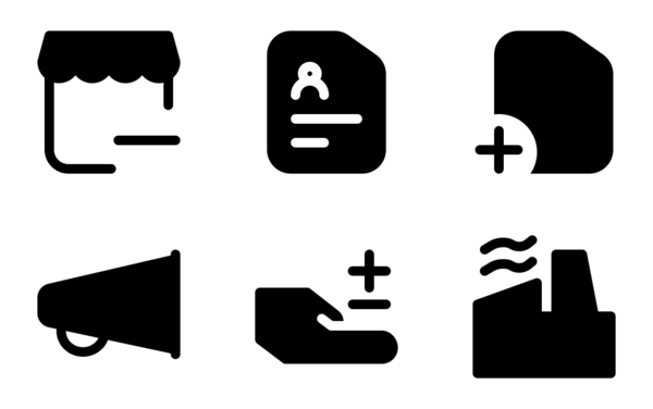 business and marketing  glyph