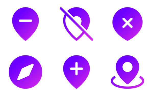 Map and navigation gradient fill Map and navigation gradient fill