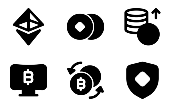 blockchain and digital currency  glyph