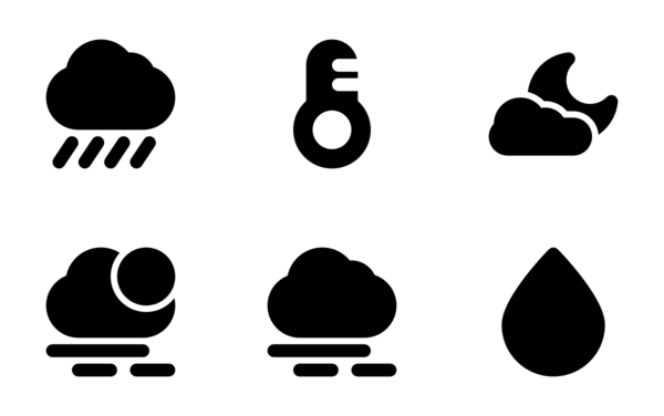 weather and climate  glyph