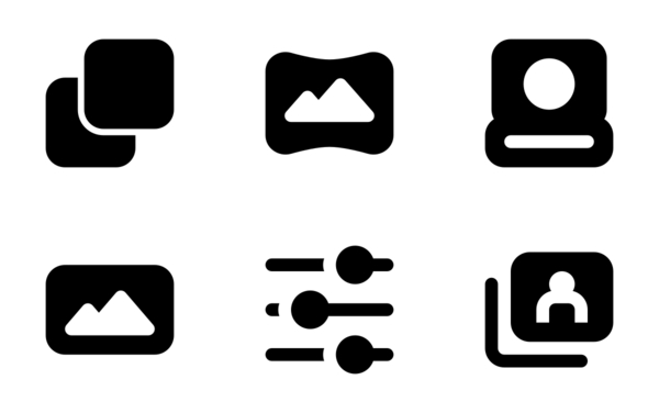 photo and camera  glyph