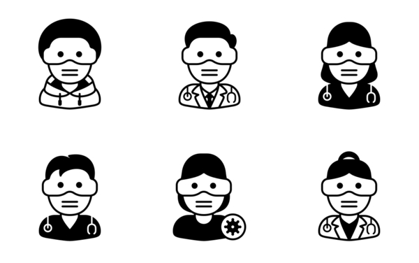 avatars with medical mask