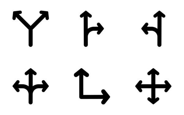 round arrows  glyph