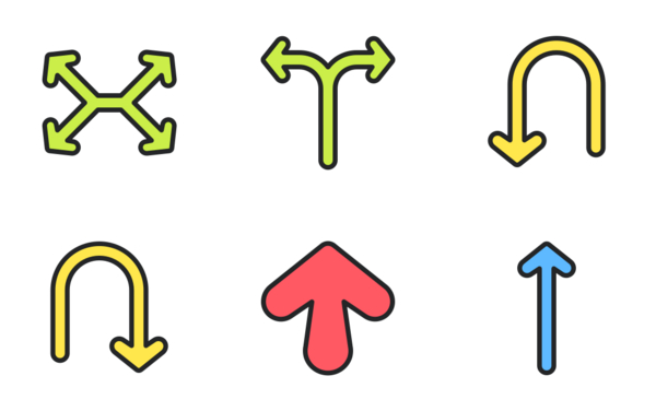 round arrows  filled outline