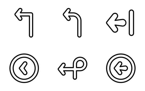 round arrows  outline