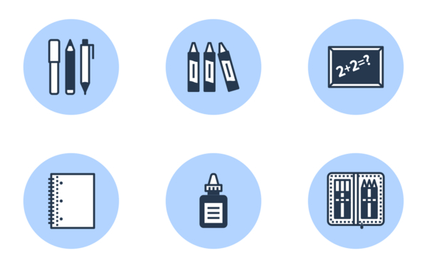 school supplies  circle
