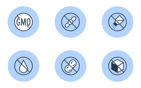 food ingredients signs  circle